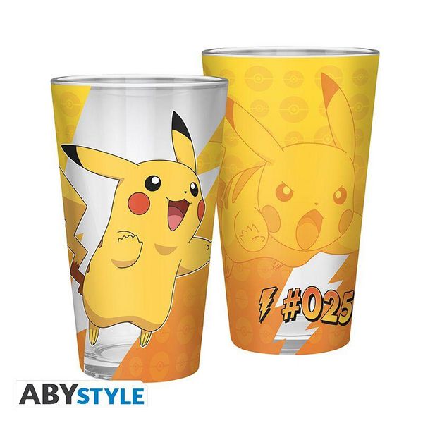 Produktbild: POKEMON - Large Glass Premium - 400ml - Pikachu foil