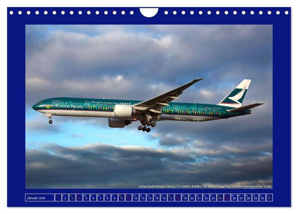 Produktbild: Bunte Airliner (Wandkalender 2026 DIN A4 quer), CALVENDO Monatskalender