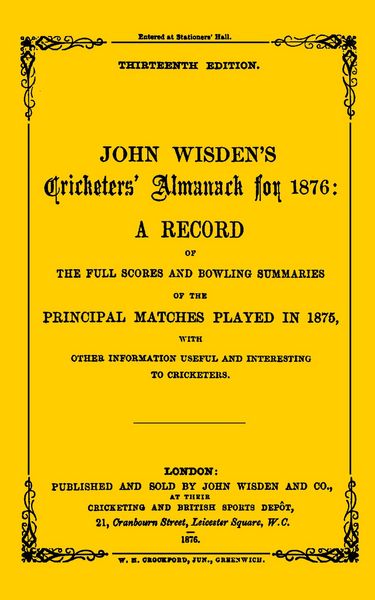 Produktbild: Wisden Cricketers' Almanack 1876