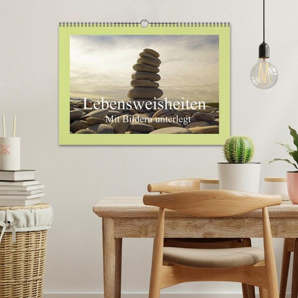 Produktbild: Lebensweisheiten mit Bildern unterlegt (Wandkalender 2026 DIN A3 quer), CALVENDO Monatskalender