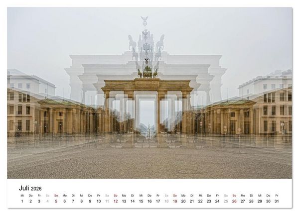 Produktbild: Berlin &ndash; Ikonen in Mehrfachbelichtung (Wandkalender 2026 DIN A2 quer), CALVENDO Monatskalender