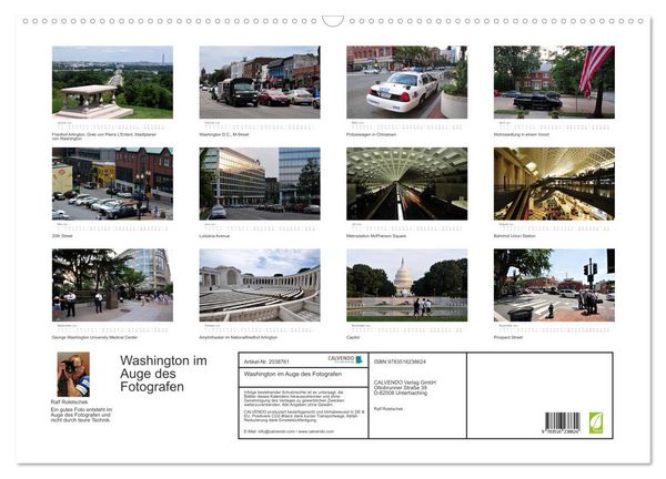 Produktbild: Washington im Auge des Fotografen (Wandkalender 2026 DIN A2 quer), CALVENDO Monatskalender