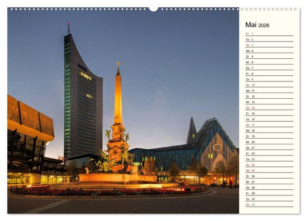 Produktbild: Reise durch Leipzig (Wandkalender 2026 DIN A2 quer), CALVENDO Monatskalender