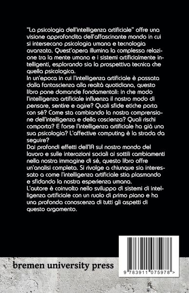 Produktbild: Psicologia dell'intelligenza artificiale