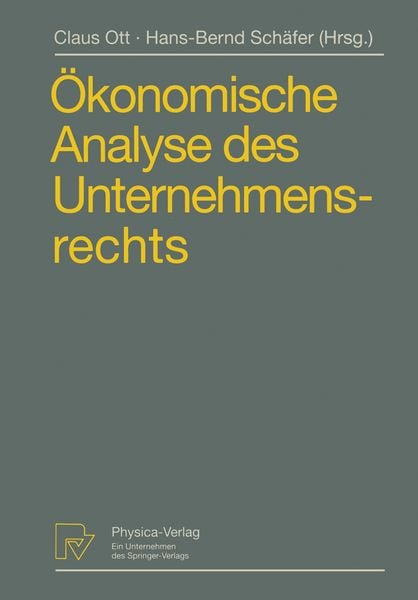 Produktbild: &Ouml;konomische Analyse des Unternehmensrechts