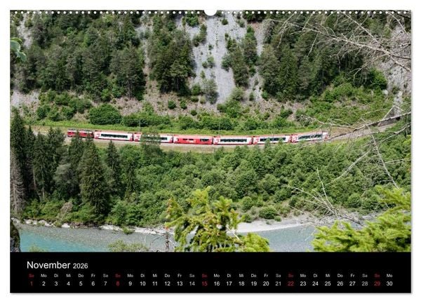 Produktbild: Schweizer Eisenbahn (hochwertiger Premium Wandkalender 2026 DIN A2 quer), Kunstdruck in Hochglanz