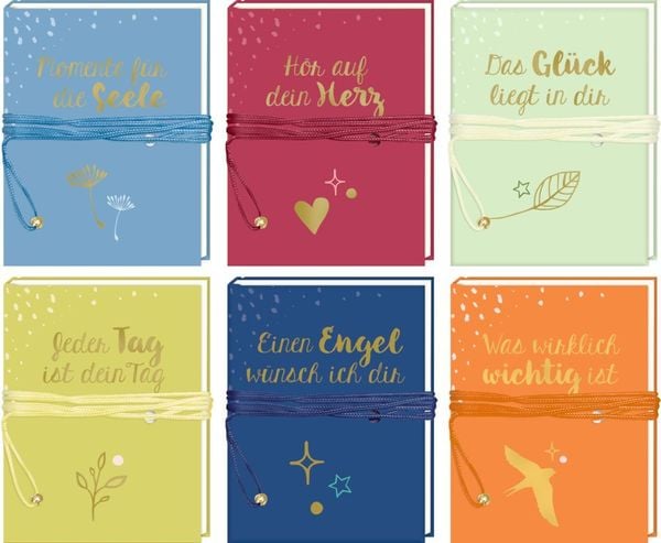 Produktbild: Miniaturb&uuml;cher mit Wickelverschluss - Kleine Impulse f&uuml;r dein Leben