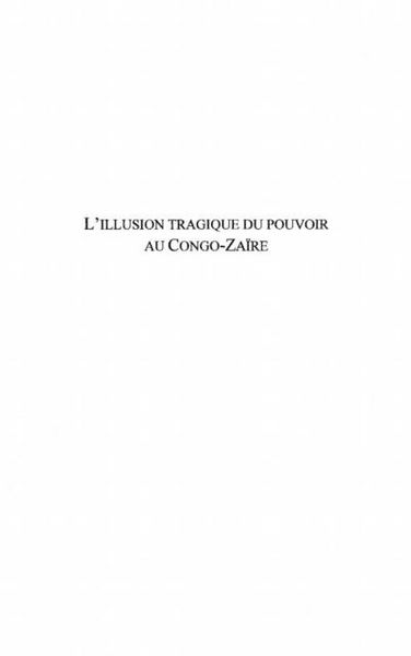 Produktbild: Illusion tragique du pouvoir au congo-za