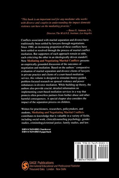 Produktbild: Mediating and Negotiating Marital Conflicts