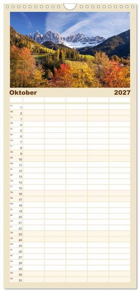 Produktbild: Familienplaner 2027 - Italien - Eine Reise durch Bel Paese mit 5 Spalten (Wandkalender, 21 x 45 cm) CALVENDO