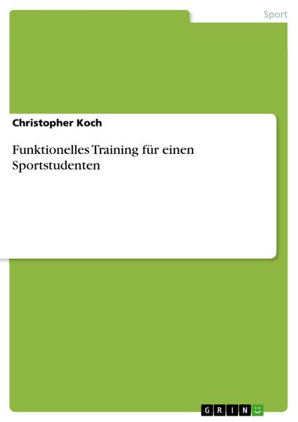 Produktbild: Funktionelles Training f&uuml;r einen Sportstudenten