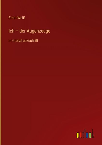 Produktbild: Ich - der Augenzeuge