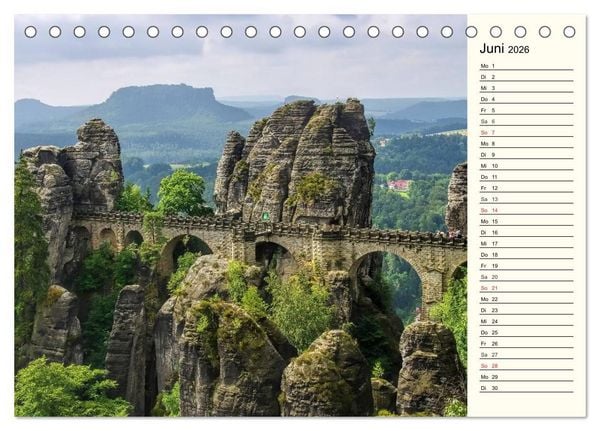 Produktbild: Unterwegs im sch&ouml;nen Sachsen (Tischkalender 2026 DIN A5 quer), CALVENDO Monatskalender