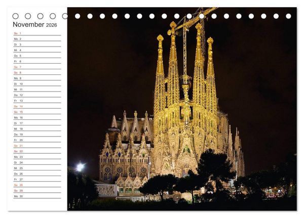 Produktbild: Metropole Barcelona (Tischkalender 2026 DIN A5 quer), CALVENDO Monatskalender