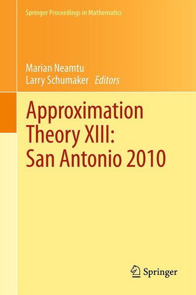 Produktbild: Approximation Theory XIII: San Antonio 2010