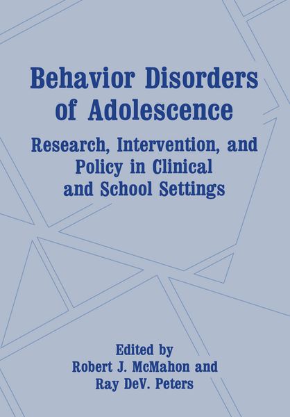 Produktbild: Behavior Disorders of Adolescence