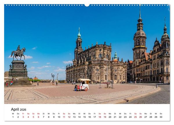 Produktbild: Dresden, Pure Eleganz an der Elbe (hochwertiger Premium Wandkalender 2026 DIN A2 quer), Kunstdruck in Hochglanz