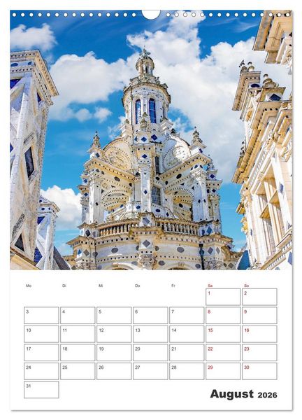 Produktbild: Schl&ouml;sser der Loire - Reiseplaner (Wandkalender 2026 DIN A3 hoch), CALVENDO Monatskalender