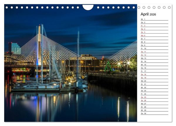Produktbild: Stadtansichten aus Boston (Wandkalender 2026 DIN A4 quer), CALVENDO Monatskalender