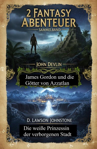 Produktbild: 2 Fantasy Abenteuer: James Gordon und die G&ouml;tter von Azzatlan / Die wei&szlig;e Prinzessin der verborgenen Stadt