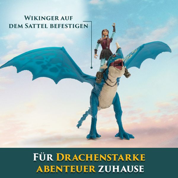 Produktbild: Drachenz&auml;hmen leicht gemacht - Wikinger & Drachen Actionfiguren-Set, Sturmpfeil & Astrid&nbsp;