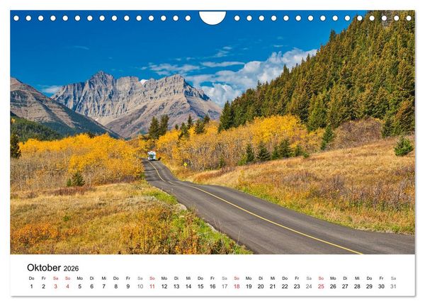 Produktbild: KANADA Mit dem Camper quer durch die Rockies (Wandkalender 2026 DIN A4 quer), CALVENDO Monatskalender