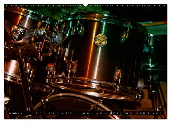Produktbild: Schlagzeug - einfach cool (hochwertiger Premium Wandkalender 2026 DIN A2 quer), Kunstdruck in Hochglanz