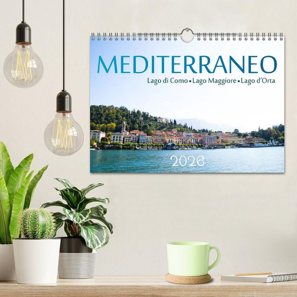 Produktbild: Mediterraneo - Lago di Como, Lago Maggiore, Lago d'Orta (Wandkalender 2026 DIN A4 quer), CALVENDO Monatskalender