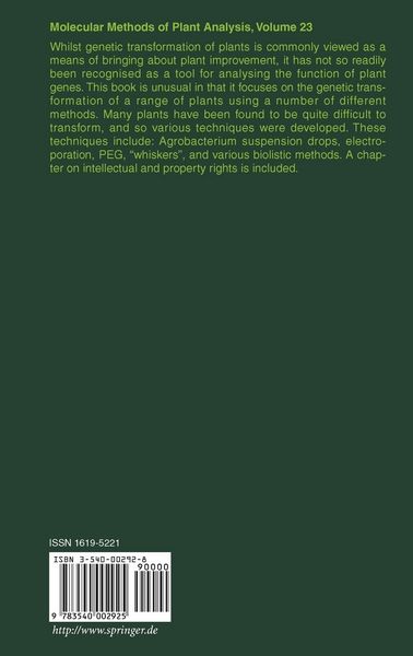 Produktbild: Genetic Transformation of Plants