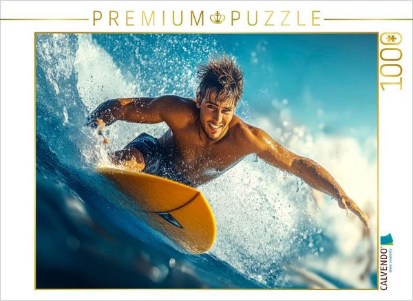 Produktbild: CALVENDO Puzzle Surfen | 1000 Teile Lege-Gr&ouml;&szlig;e 64x48cm Foto-Puzzle f&uuml;r gl&uuml;ckliche Stunden