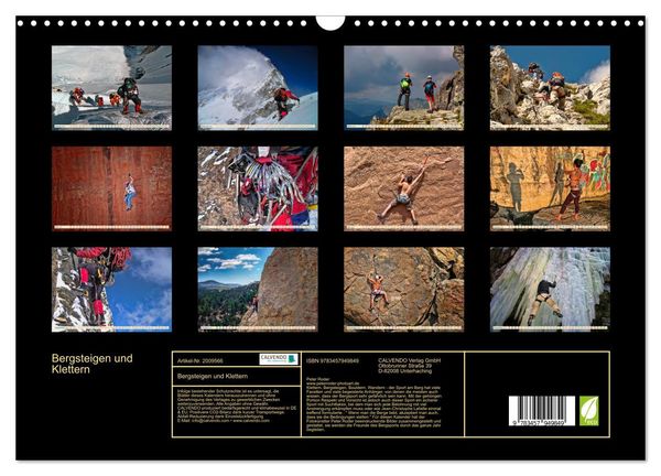 Produktbild: Bergsteigen und Klettern (Wandkalender 2026 DIN A3 quer), CALVENDO Monatskalender