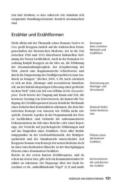 Produktbild: Lekt&uuml;rehilfen Wolfgang Koeppen 'Tauben im Gras'