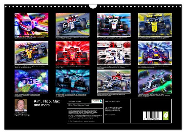 Produktbild: Kimi, Nico, Max and more (Wandkalender 2026 DIN A3 quer), CALVENDO Monatskalender