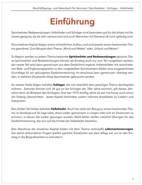 Produktbild: Das gro&szlig;e Besch&auml;ftigungsbuch f&uuml;r Senioren. Auch mit Demenz. Sprichw&ouml;rter - Schlager - Volkslieder. Die besten Besch&auml;ftigungen und Ideen f&uuml;r Senioren. Mit Kopiervorlagen