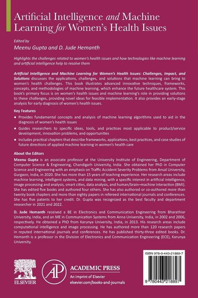 Produktbild: Artificial Intelligence and Machine Learning for Women's Health Issues