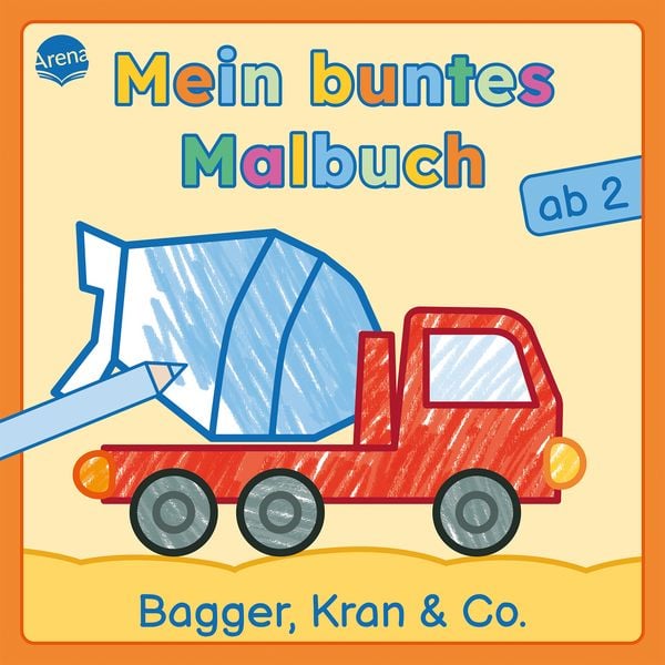 Produktbild: Mein buntes Malbuch ab 2. Bagger, Kran und Co.