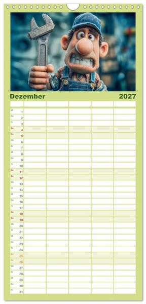 Produktbild: Familienplaner 2027 - Kaffee, Kabel, Katastrophen mit 5 Spalten (Wandkalender, 21 x 45 cm) CALVENDO