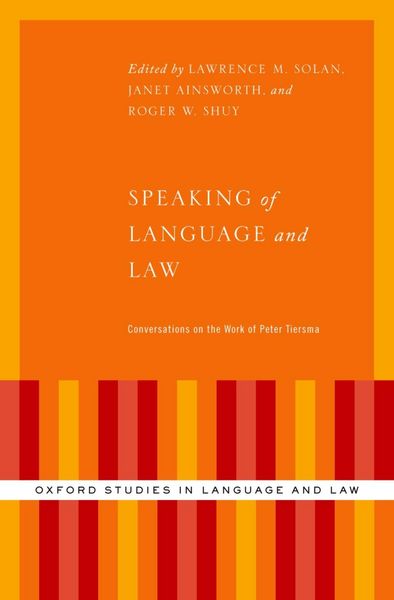Produktbild: Speaking of Language and Law