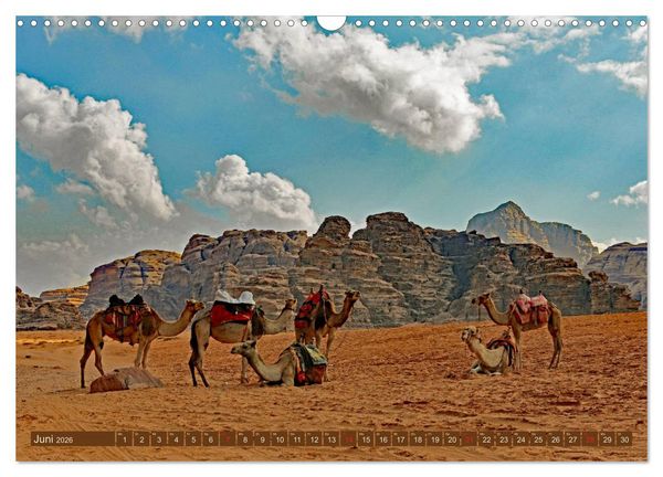 Produktbild: Die W&uuml;ste Wadi Rum (Wandkalender 2026 DIN A3 quer), CALVENDO Monatskalender