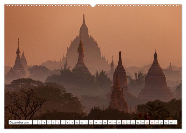 Produktbild: WUNDERVOLLES BAGAN (hochwertiger Premium Wandkalender 2026 DIN A2 quer), Kunstdruck in Hochglanz