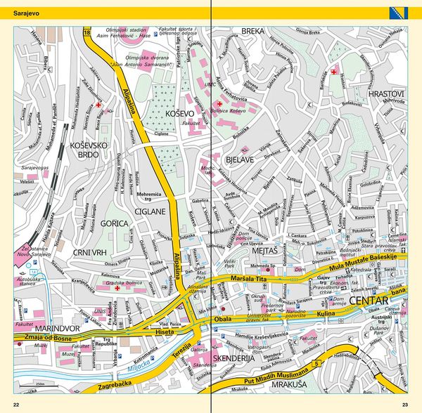 Produktbild: ADAC Länderkarte Kroatien, Montenegro, Serbien, Bosnien u. Herzegowina 1:750.000