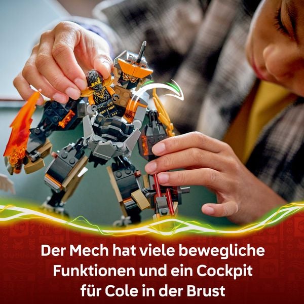Produktbild: LEGO NINJAGO 71854 Coles Action-Mech und Drachen-Zane, Ninja Spielzeug