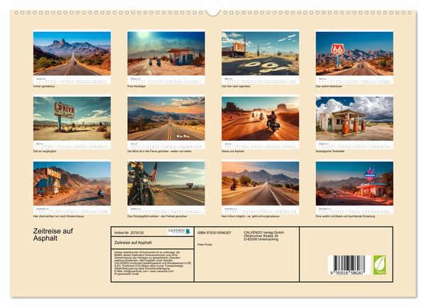 Produktbild: Zeitreise auf Asphalt (hochwertiger Premium Wandkalender 2026 DIN A2 quer), Kunstdruck in Hochglanz