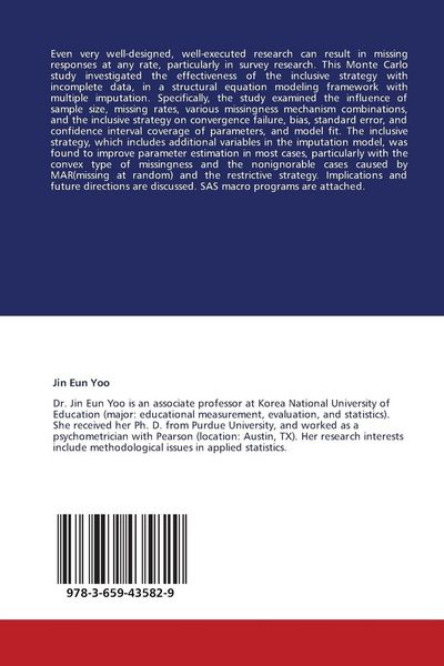 Produktbild: Multiple Imputation with Structural Equation Modeling