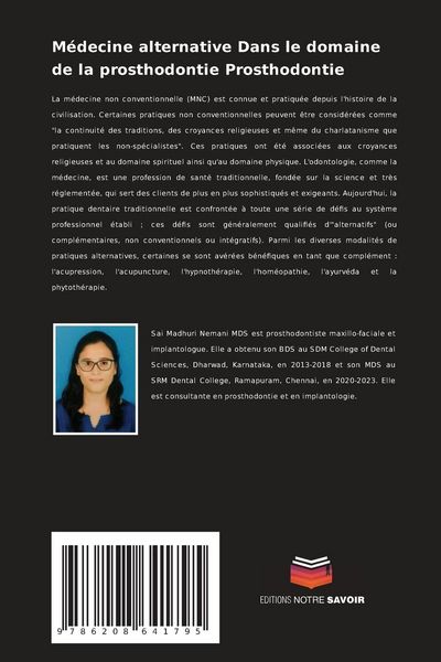 Produktbild: M&eacute;decine alternative Dans le domaine de la prosthodontie Prosthodontie