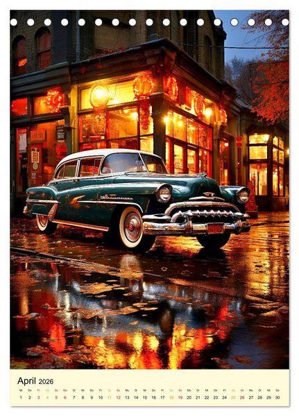 Produktbild: Nostalgic Cars der Traum (Tischkalender 2026 DIN A5 hoch), CALVENDO Monatskalender