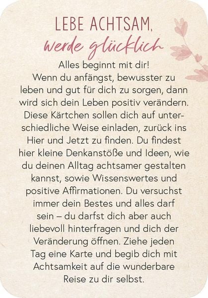 Achtsamkeit liegt in dir