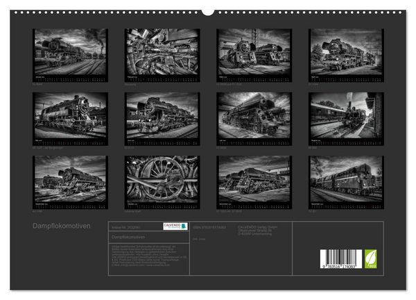 Produktbild: Dampflokomotiven (hochwertiger Premium Wandkalender 2026 DIN A2 quer), Kunstdruck in Hochglanz