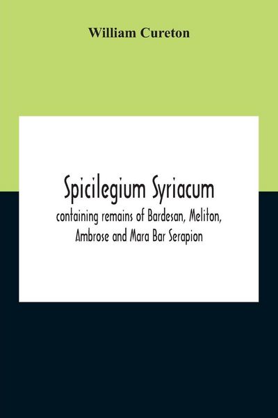 Produktbild: Spicilegium Syriacum