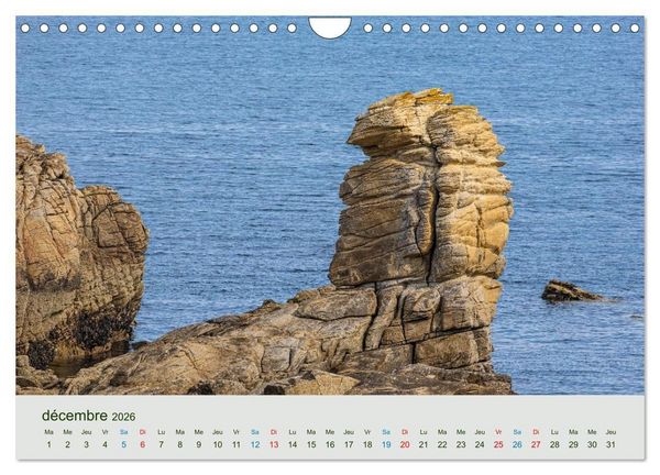 Produktbild: T&ecirc;tes de pierre sur les c&ocirc;tes de Bretagne (Calendrier mural 2026 DIN A4 vertical), CALVENDO calendrier mensuel